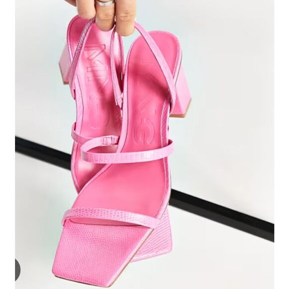 BRAND NEW MANGO BLOCK HEEL  SQUARE TOE WOMENS SANDALS - Picture 16 of 16